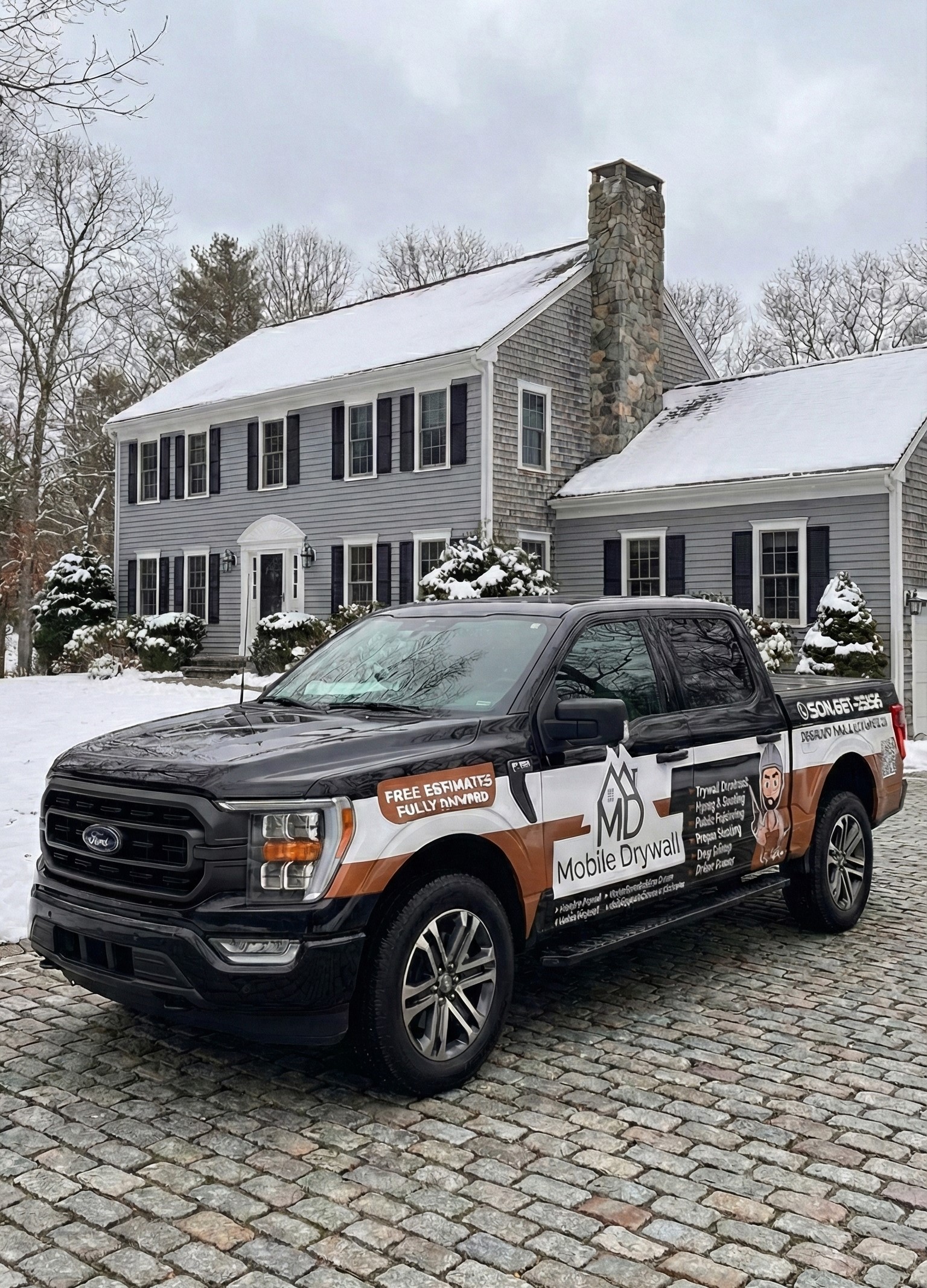 Mobile Drywall Inc. professional crew working on basement renovation