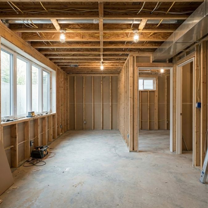 Basement framing and wall construction